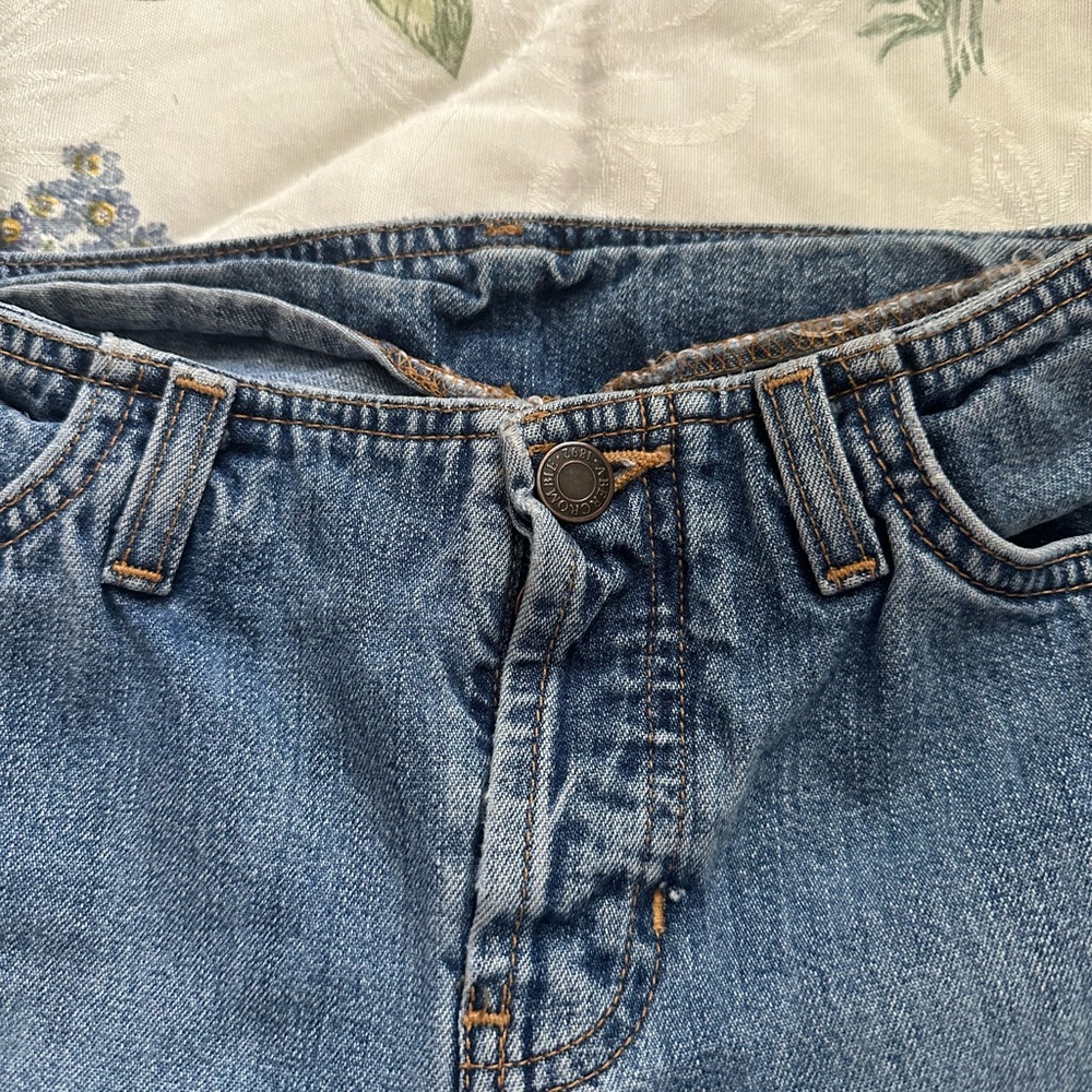 Vintage A&F y2k no waist low rise bootcut jeans button fly 5 pocket Sz 26 USA - Picture 3 of 15